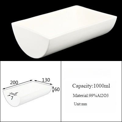 Alumina Crucible Boat Ceramic High Alumina Colmbustion Boat| LABSHOPX