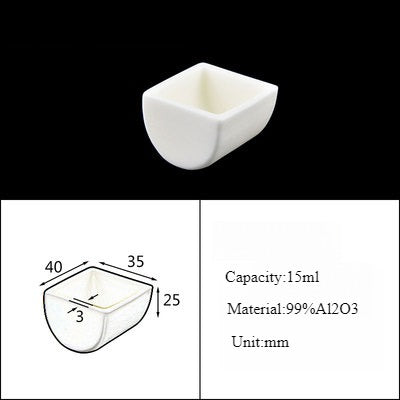 Alumina Crucible Boat Ceramic High Alumina Colmbustion Boat| LABSHOPX