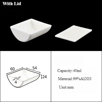Alumina Crucible Boat Ceramic High Alumina Colmbustion Boat| LABSHOPX