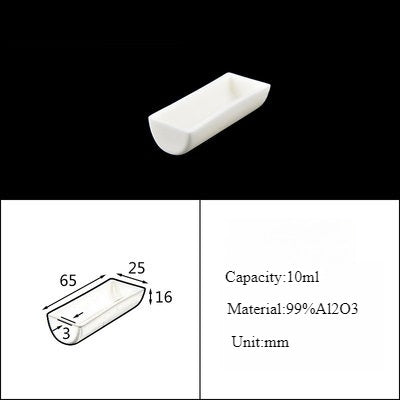 Alumina Crucible Boat Ceramic High Alumina Colmbustion Boat| LABSHOPX