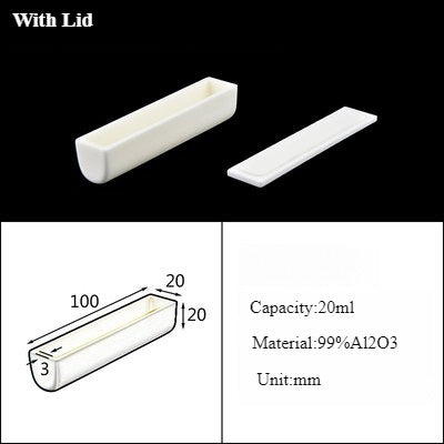 Alumina Crucible Boat Ceramic High Alumina Colmbustion Boat| LABSHOPX