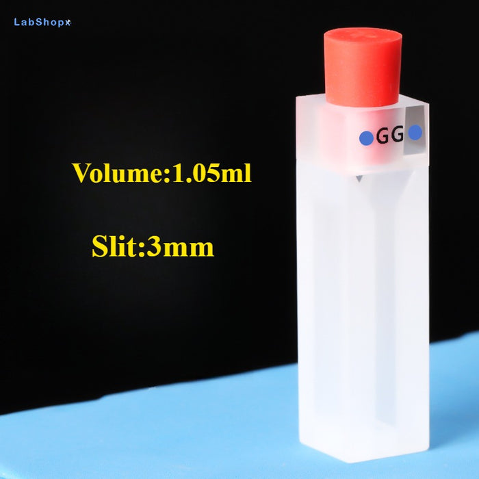Glass Fluorescence Cuvette 10mm Cell with PTFE Stopper| LABSHOPX