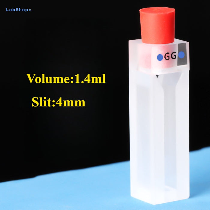 Glass Fluorescence Cuvette 10mm Cell with PTFE Stopper| LABSHOPX