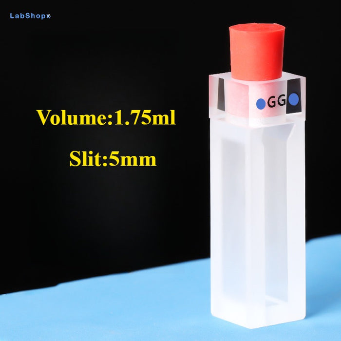 Glass Fluorescence Cuvette 10mm Cell with PTFE Stopper| LABSHOPX