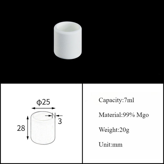 Magnesia Crucible Magnesium Oxide Crucible Mgo Cylinder| Labshopx