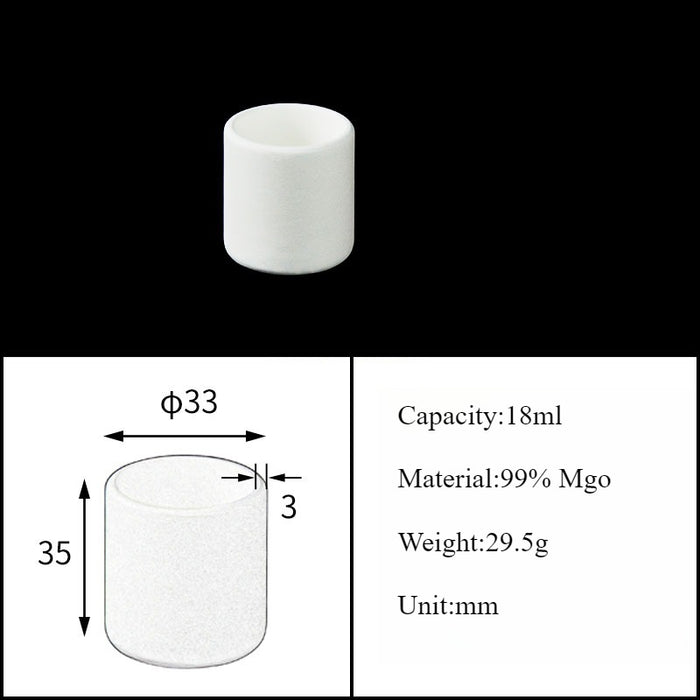 Magnesia Crucible Magnesium Oxide Crucible Mgo Cylinder| Labshopx