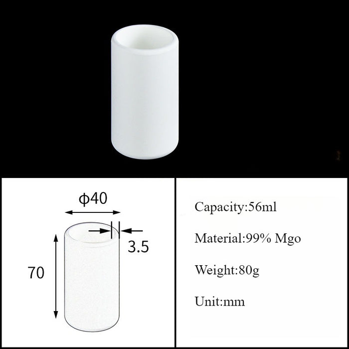 Magnesia Crucible Magnesium Oxide Crucible Mgo Cylinder| Labshopx