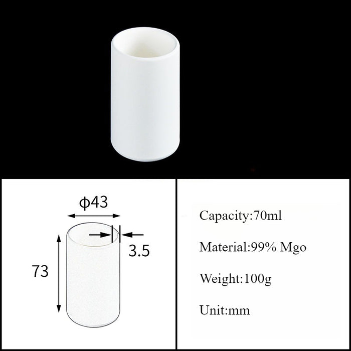 Magnesia Crucible Magnesium Oxide Crucible Mgo Cylinder| Labshopx
