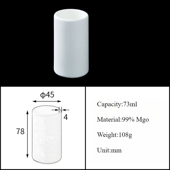 Magnesia Crucible Magnesium Oxide Crucible Mgo Cylinder| Labshopx