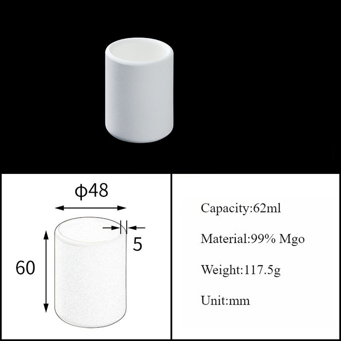 Magnesia Crucible Magnesium Oxide Crucible Mgo Cylinder| Labshopx