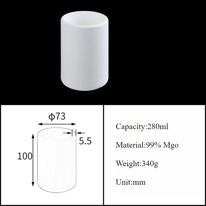 Magnesia Crucible Magnesium Oxide Crucible Mgo Cylinder| Labshopx