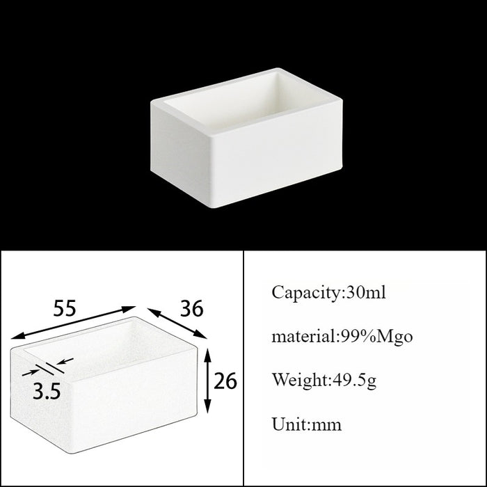 Magnesia Crucible Magnesium Oxide Crucible Mgo Square| Labshopx