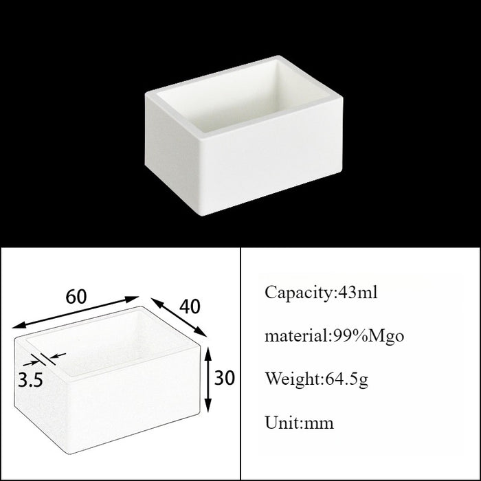 Magnesia Crucible Magnesium Oxide Crucible Mgo Square| Labshopx