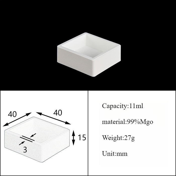 Magnesia Crucible Magnesium Oxide Crucible Mgo Square| Labshopx