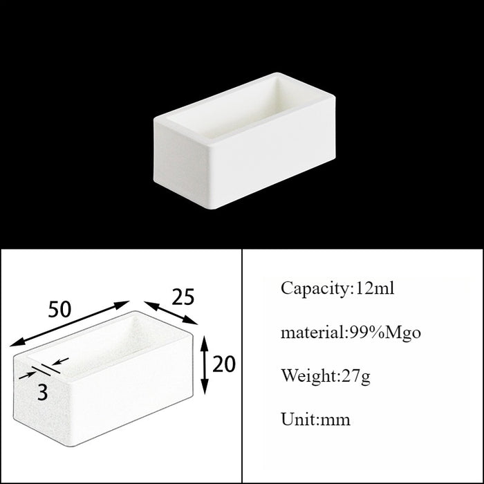 Magnesia Crucible Magnesium Oxide Crucible Mgo Square| Labshopx