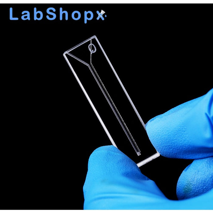 10mm Micro Quartz Cuvette with Lid 2 Sides Clear Cells | LABSHOPX