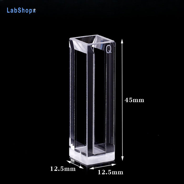 1750ul Micro Quartz Fluorescence Cuvette with Lid | LABSHOPX