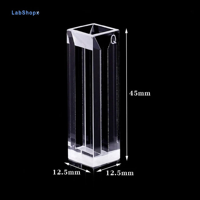1050ul Micro Quartz Fluorescence Cuvette with Lid 10mm | LABSHOPX