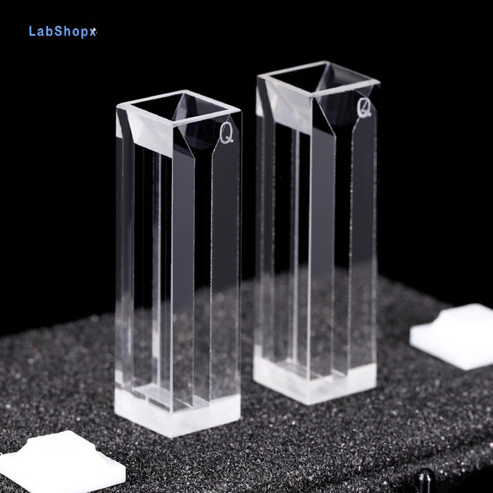1050ul Micro Quartz Fluorescence Cuvette with Lid 10mm | LABSHOPX