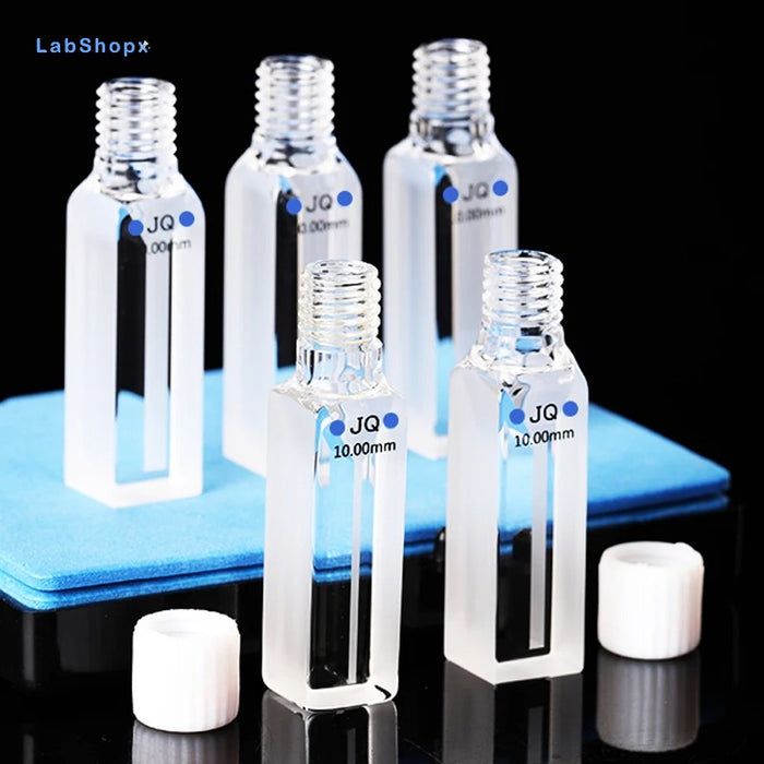 Micro Quartz Screw Sealed Cuvette Cells with lid 350ul-1750ul | LABSHOPX