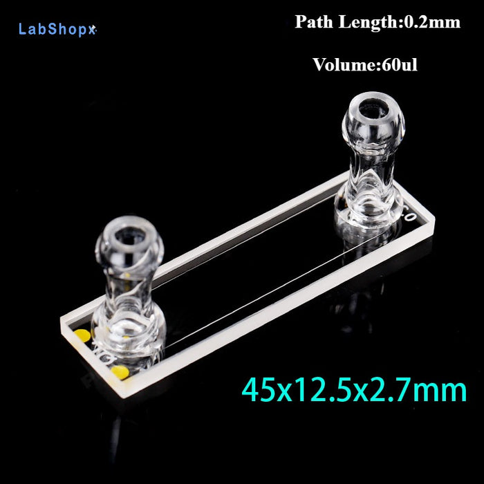 30-600ul Optical UV Flow Quartz Cuvette Cell with Two Tubes | Labshopx