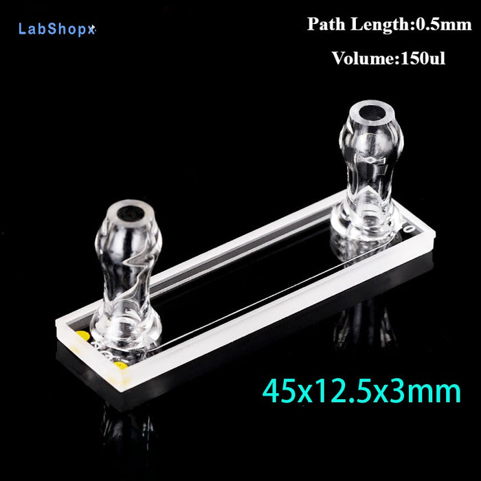 30-600ul Optical UV Flow Quartz Cuvette Cell with Two Tubes | Labshopx