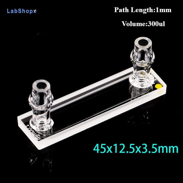 30-600ul Optical UV Flow Quartz Cuvette Cell with Two Tubes | Labshopx