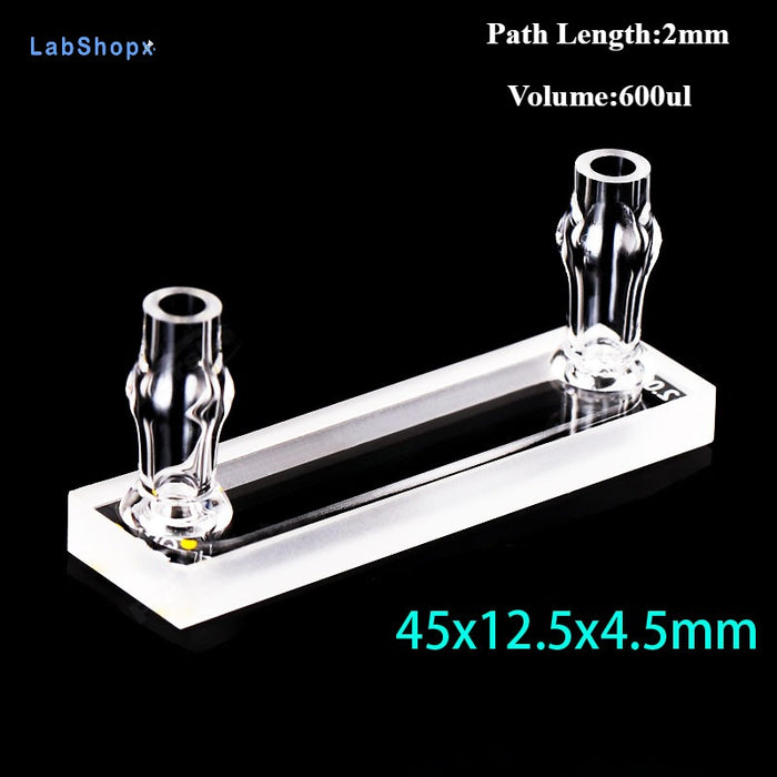 30-600ul Optical UV Flow Quartz Cuvette Cell with Two Tubes | Labshopx