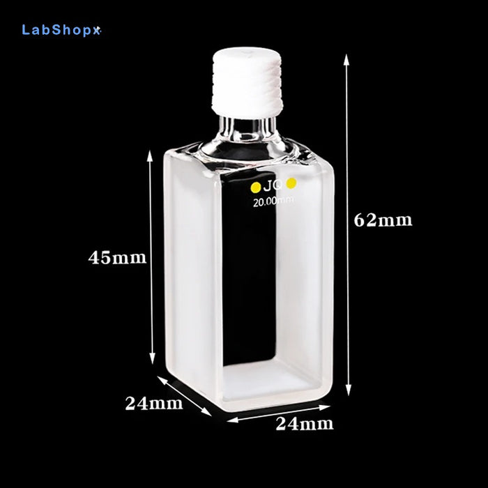 17ml Quartz Cell with Screw Cap 20mm Quartz Screw Bottle | LABSHOPX