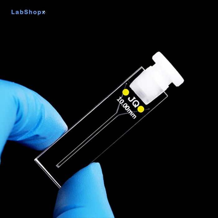 Quartz Cell with Stopper 10mm Fluorescence Quartz Cuvettes| LABSHOPX