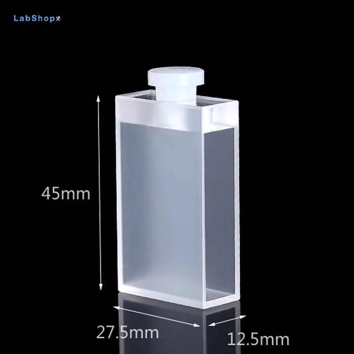 8.8ml Quartz Closed Cuvette Airtight 25mm Two Way Light | LABSHOPX