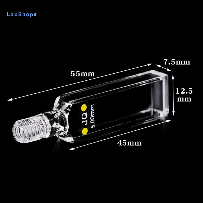 5mm Quartz Closed Fluorescent Cuvette Airtight Paired Plug| LABSHOPX
