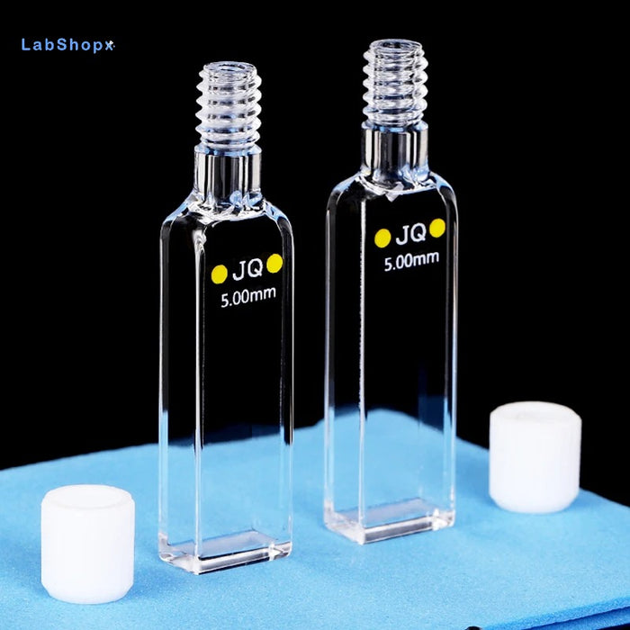 5mm Quartz Closed Fluorescent Cuvette Airtight Paired Plug| LABSHOPX