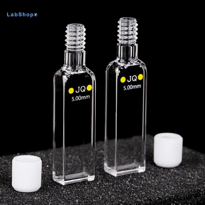 5mm Quartz Closed Fluorescent Cuvette Airtight Paired Plug| LABSHOPX