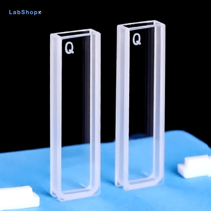 2pcs Quartz Cuvette Cells with Lid for Spectrophotometer Lab | LABSHOPX
