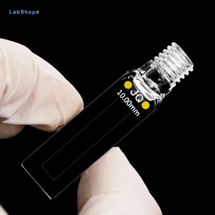 Quartz Cuvette Cell with Screw Cap 10mm Four Way Light | LABSHOPX