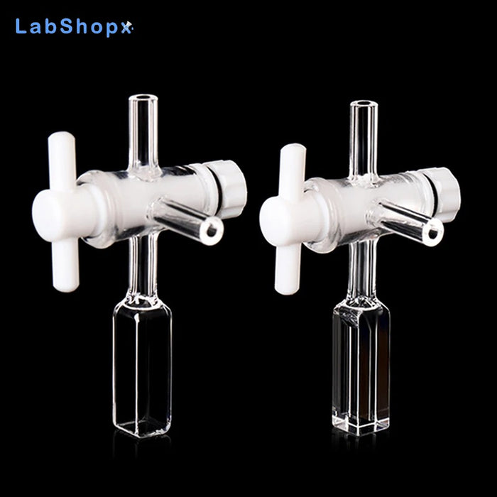 1pcs Quartz Cuvette Cell with Screw Cap 10mm Two Channel |LABSHOPX