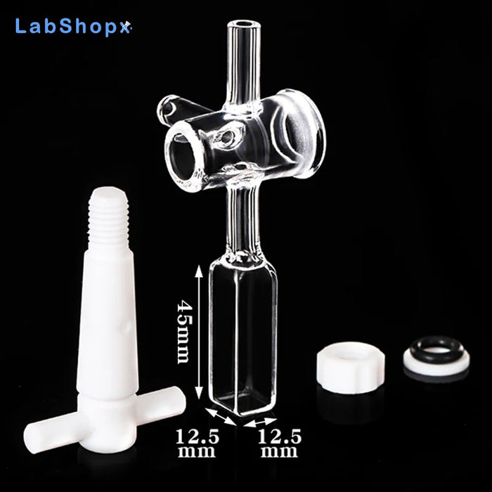1pcs Quartz Cuvette Cell with Screw Cap 10mm Two Channel |LABSHOPX