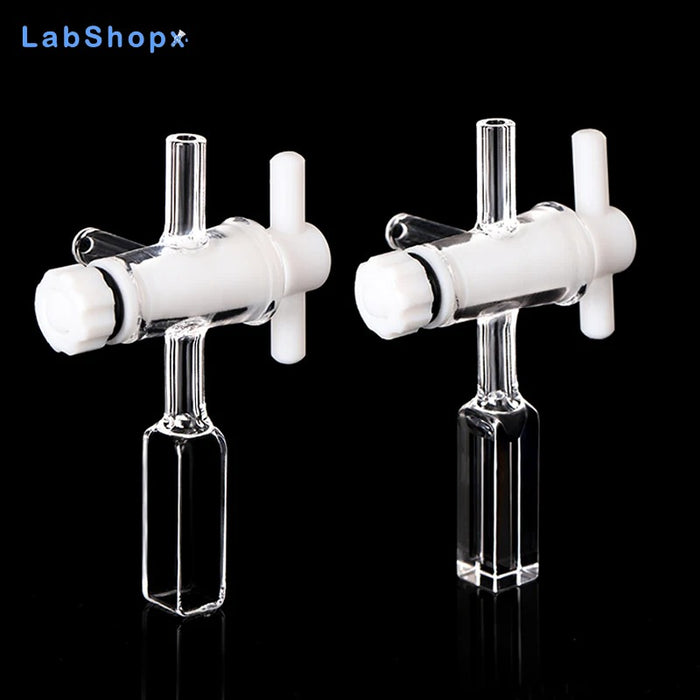 1pcs Quartz Cuvette Cell with Screw Cap 10mm Two Channel |LABSHOPX