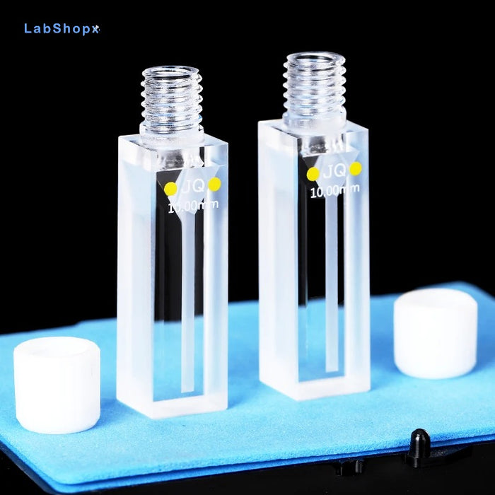 700ul Quartz Cuvette Cell with Screw Cap 10mm Two way Light | LABSHOPX