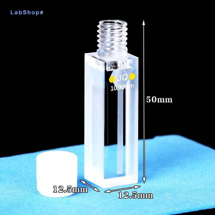 700ul Quartz Cuvette Cell with Screw Cap 10mm Two way Light | LABSHOPX