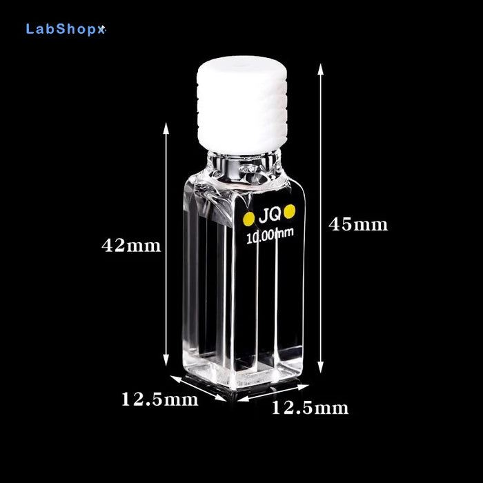 Quartz Cuvette Cell with Screw Cap UV Closed Four Way Light | LABSHOPX