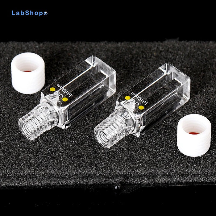 Quartz Cuvette Cell with Screw Cap UV Closed Four Way Light | LABSHOPX