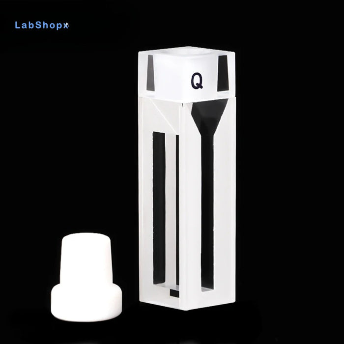 1.05ml Quartz Cuvette Trace Fluorescence Cell with Stopper | LABSHOPX