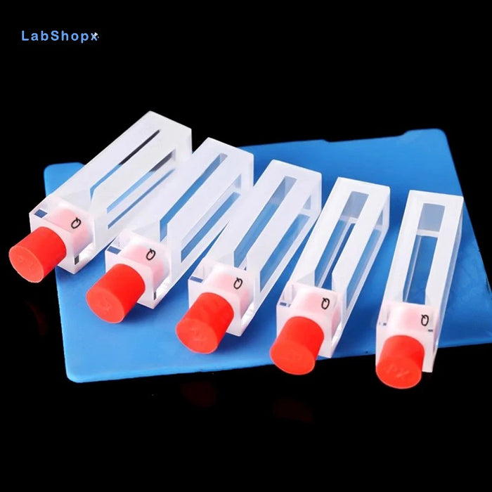 1.05ml Quartz Cuvette Trace Fluorescence Cell with Stopper | LABSHOPX