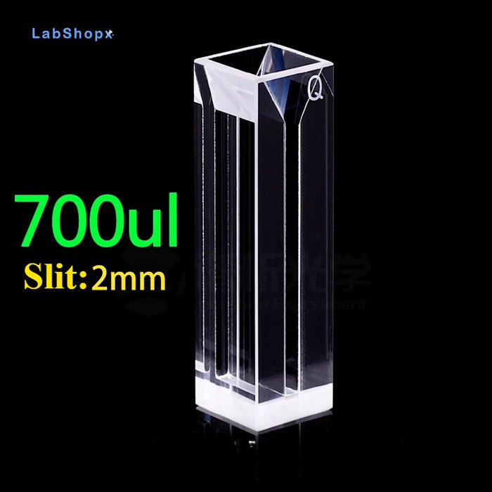 700ul Quartz Cuvettes Cells 10mm UV Four Way Light Slit 2mm| LABSHOPX