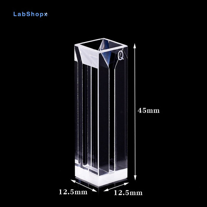 700ul Quartz Cuvettes Cells 10mm UV Four Way Light Slit 2mm| LABSHOPX
