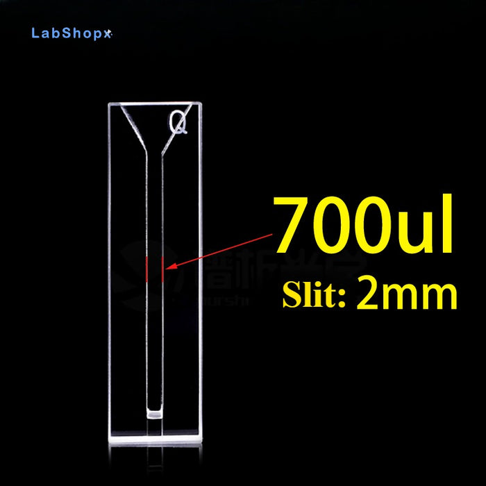 700ul Quartz Cuvettes Cells 10mm UV Four Way Light Slit 2mm| LABSHOPX
