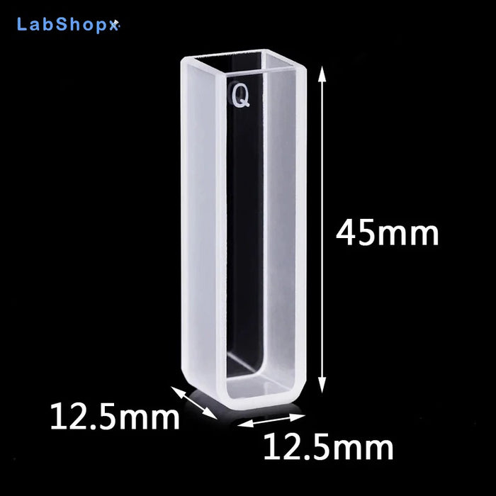 Quartz Cuvettes Standard Cells with lid and Round Bottom| LABSHOPX