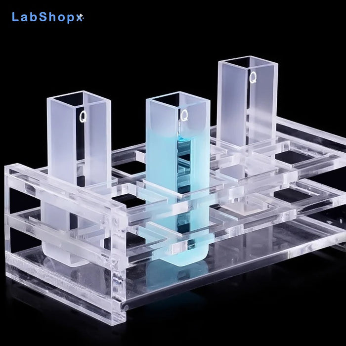 Quartz Cuvettes Standard Cells with lid and Round Bottom| LABSHOPX
